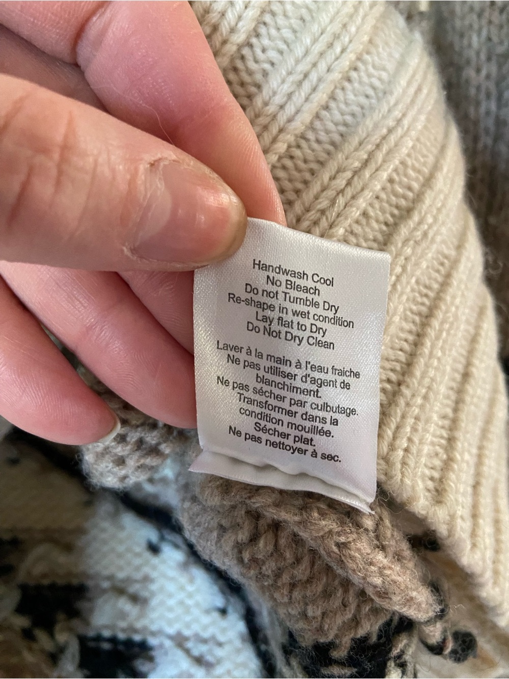 TNA Wool Zip Up Aritiza Cardigan Cozy Fall
Winter Chunky Knit Grey Cream Pockets - Picture 10 of 12